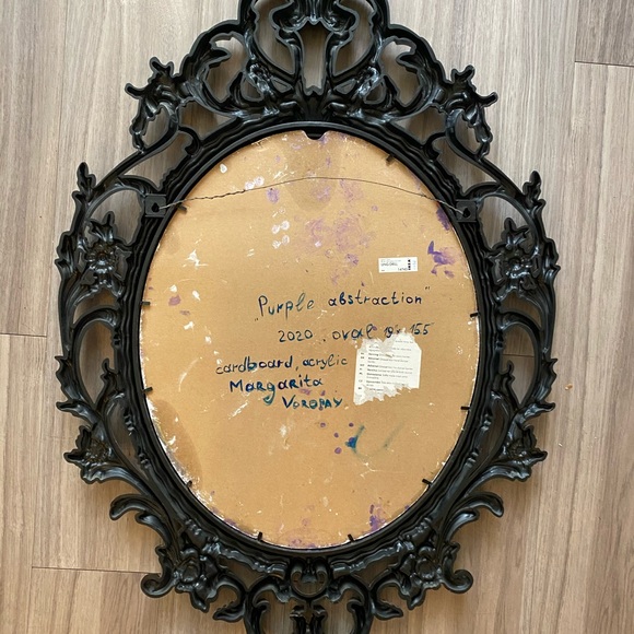 handmade Framed Cardboard Art Modern Acrylic Paint - Picture 13 of 14